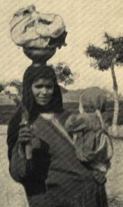 Woman holding egyptian key